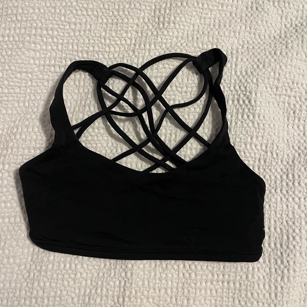 Lululemon Black Strappy Back Sports Bra